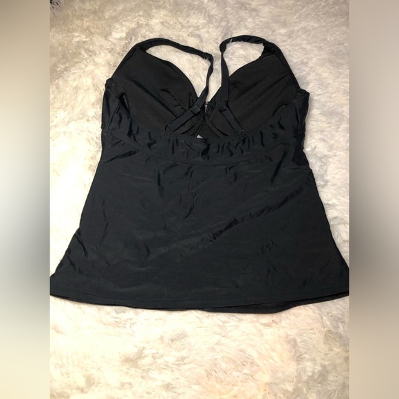 VENUS Black Bikini Sleek Swimwear Essential Tankini Top size 10 NWOT - Picture 3 of 8